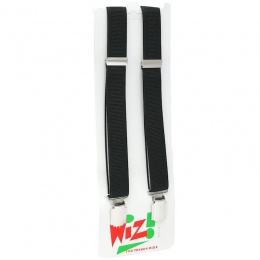 Boys Plain Black Adjustable Formal Braces